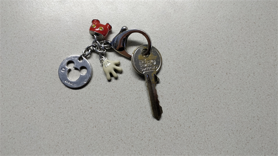Schlüssel mit Schlüsselanhänger - 